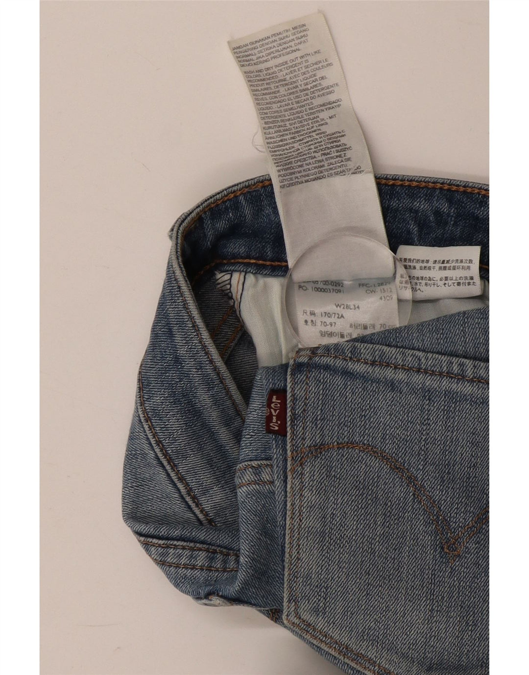 Damskie proste dżinsy Levi's W28 L34 Niebieskie bawełniane