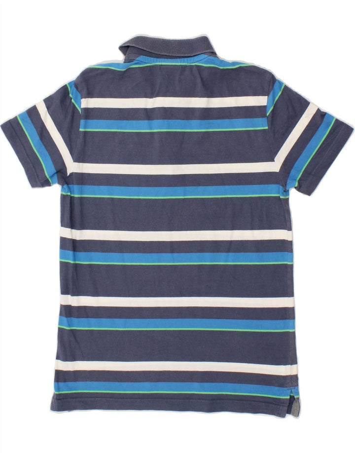 PUMA Mens Polo Shirt Small Navy Blue Striped Cotton Vintage Puma and Second-Hand Puma from Messina Hembry 