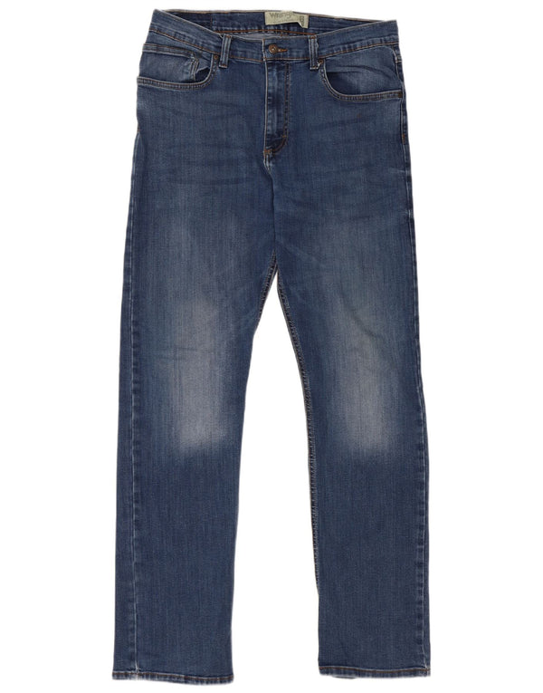 Damskie proste dżinsy Wrangler 34 L32, niebieska bawełna