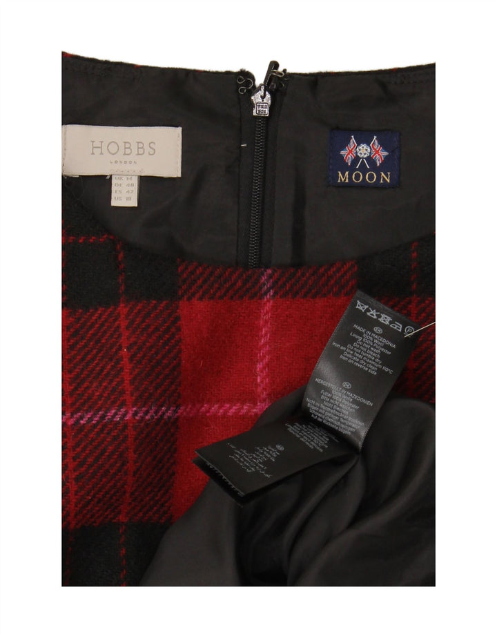 Damska sukienka typu shift bez rękawów HOBBS UK 14 w dużą czerwoną kratę