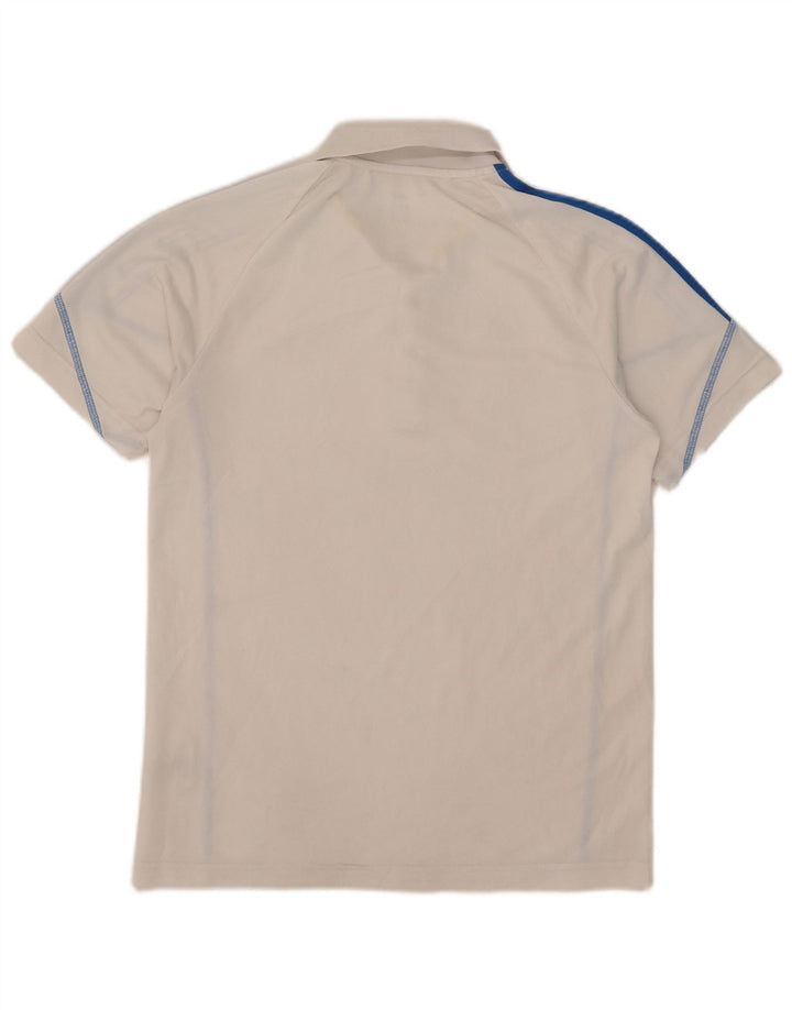 Męska koszulka polo ADIDAS Climalite, mała, biała, z poliestru