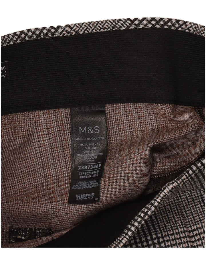 Legginsy damskie Marks & Spencer UK 10, małe, szare, poliester w pepitkę