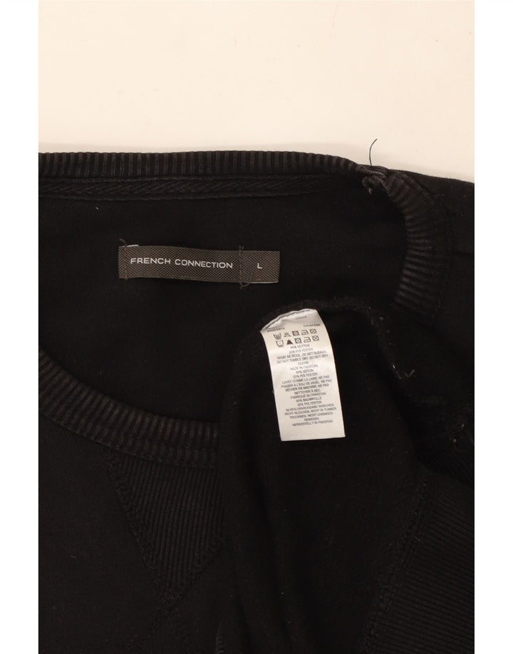 Bluza męska FRENCH CONNECTION, duża, czarna, bawełniana