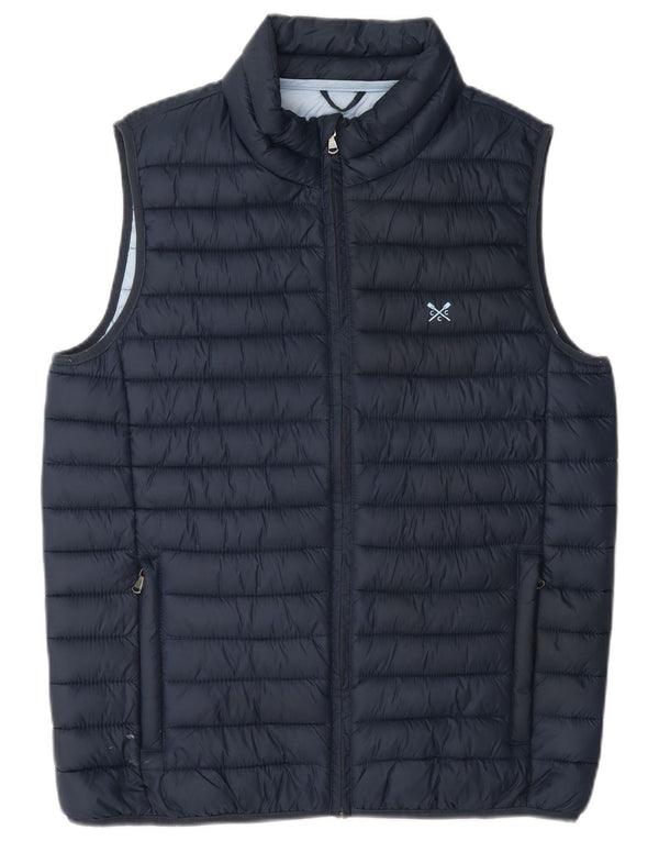Męska wyściełana kamizelka Crew Clothing UK 36, mała, granatowa, nylonowa