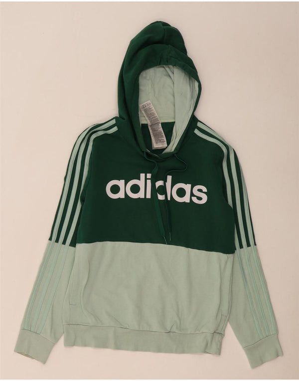Damska bluza z kapturem Adidas Oversized Graphic UK 10 Small Green Colorblock