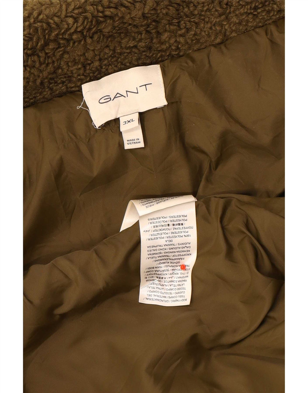 Męska kurtka polarowa Gant UK 46 3XL Khaki Poliester