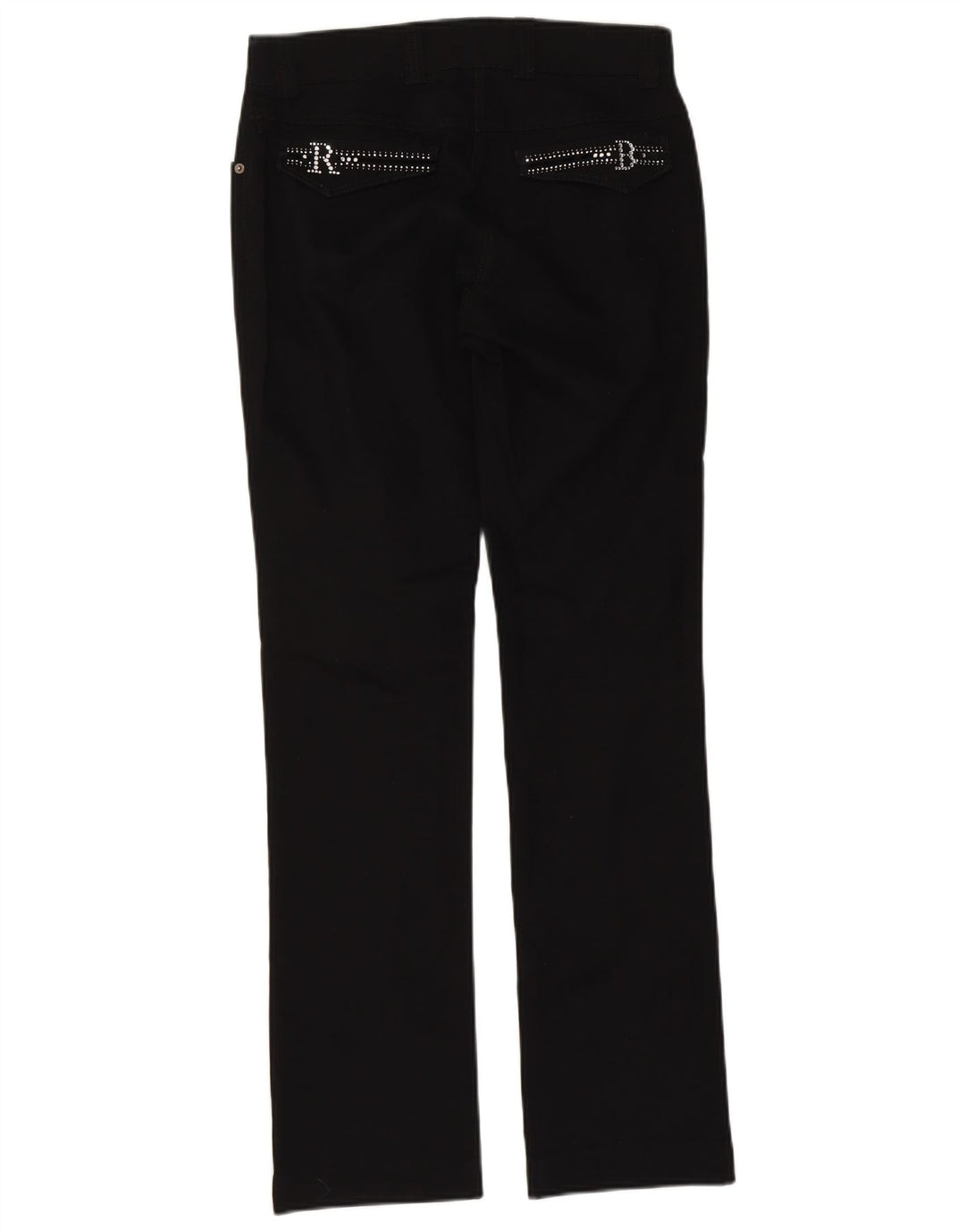 Damskie jeansy Bootcut Roccobarocco W32 L32 Czarne bawełniane
