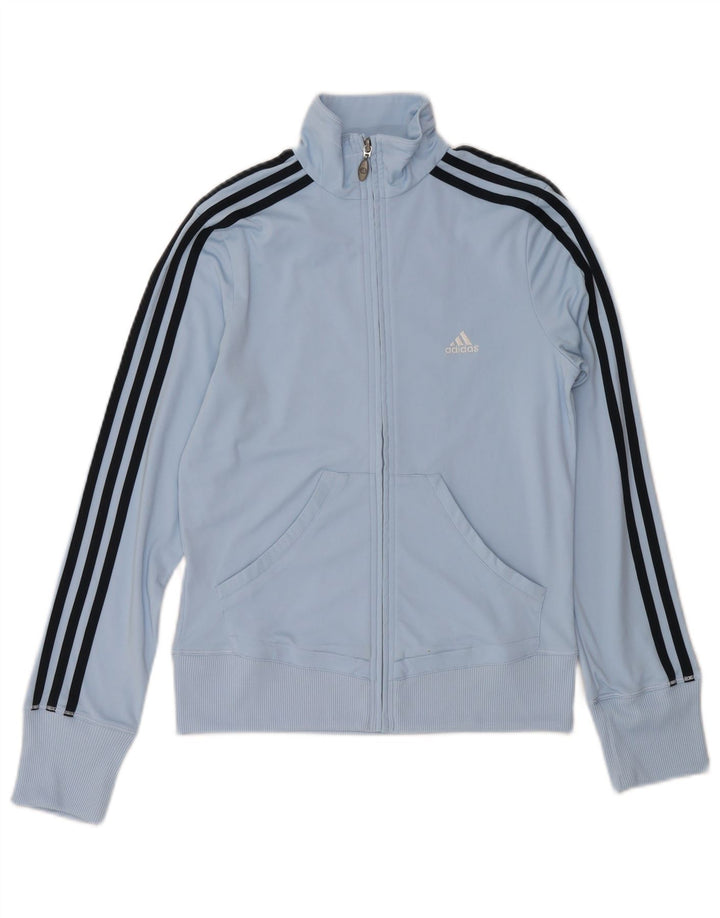 Damska bluza dresowa Adidas UK 12 Średni niebieski poliester