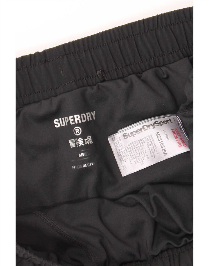 Damskie spodenki sportowe Superdry UK 16, duże, czarne, poliestrowe