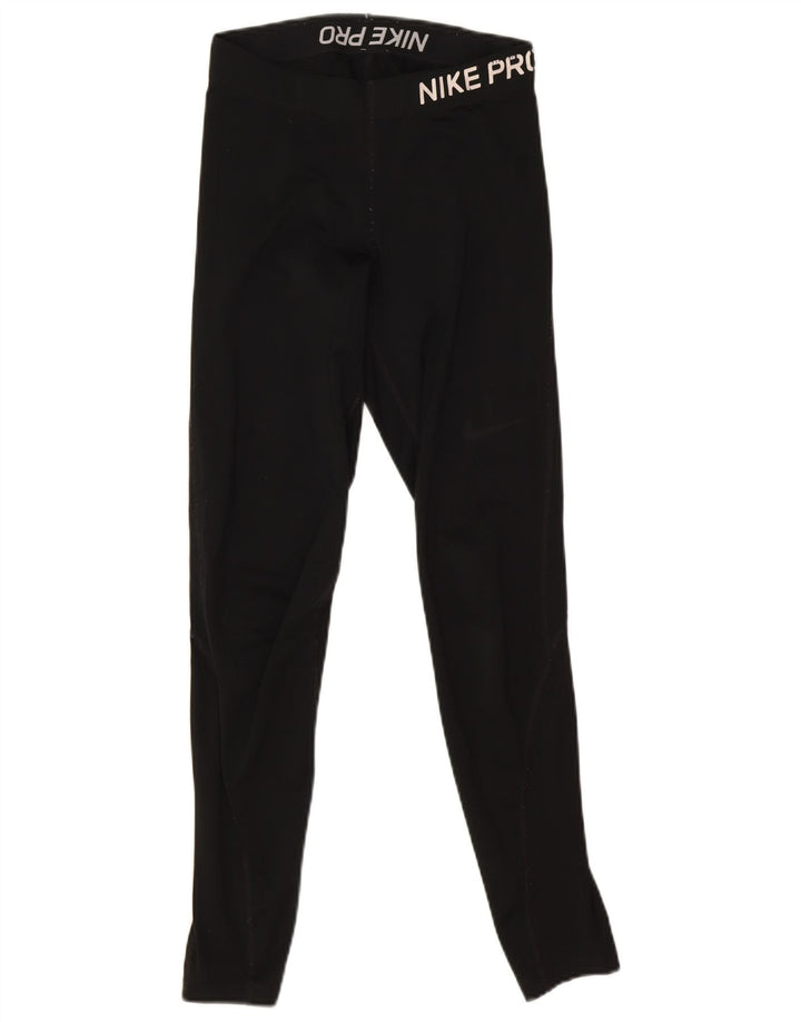 Damskie legginsy Nike Dri Fit Graphic UK 8, małe czarne