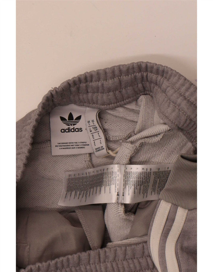 Męskie spodnie dresowe Adidas, małe, szare, poliestrowe