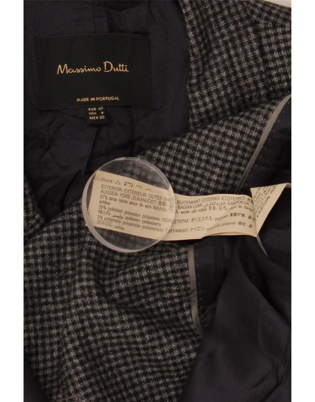 Damska marynarka Massimo Dutti EU 40, średnia szara pepitka
