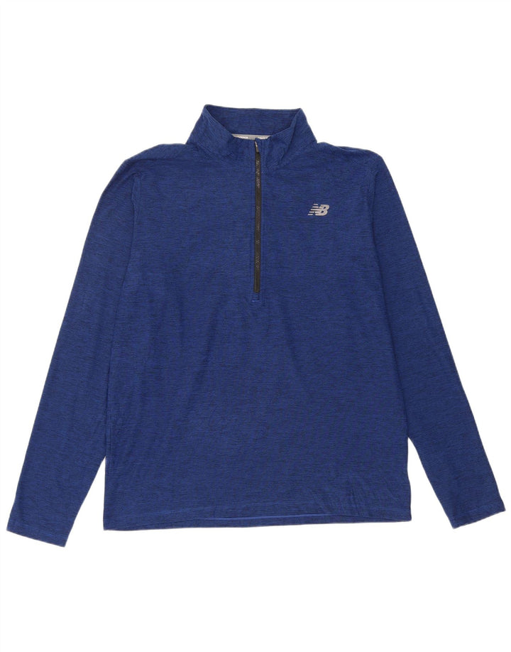 Męski dres New Balance z zamkiem błyskawicznym, duży, niebieski nakrapiany