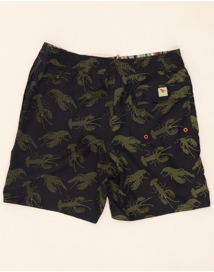 Męskie szorty kąpielowe Ted Baker w abstrakcyjny wzór, rozmiar 3, średnie czarne