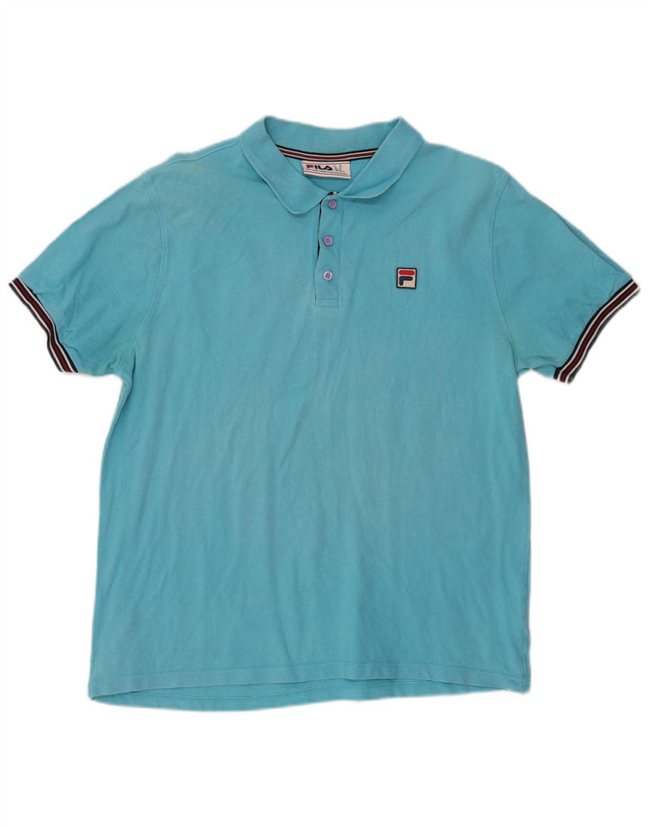 Męska koszulka polo Fila XL, niebieska, bawełniana