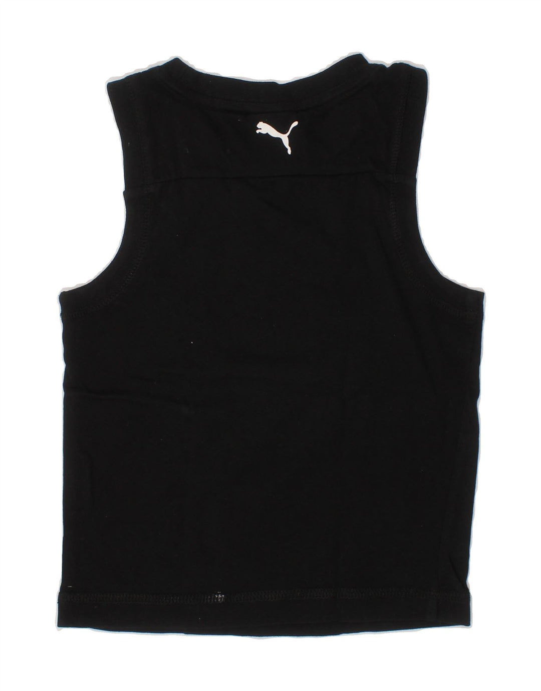 PUMA Boys Graphic Vest Top 3-4 Years Black Colourblock Cotton Vintage Puma and Second-Hand Puma from Messina Hembry 