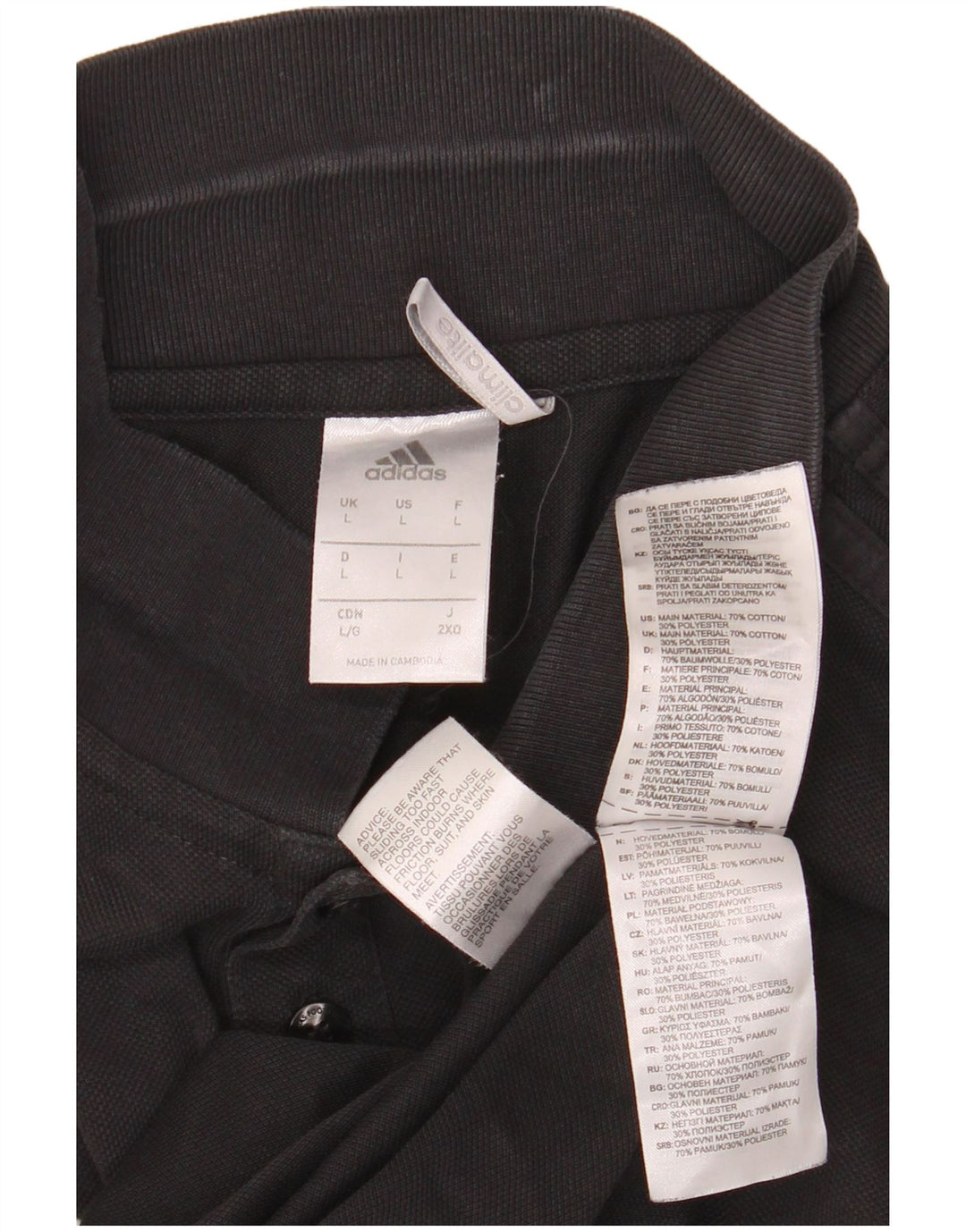 Męska koszulka polo ADIDAS Climalite, duża, czarna, bawełniana