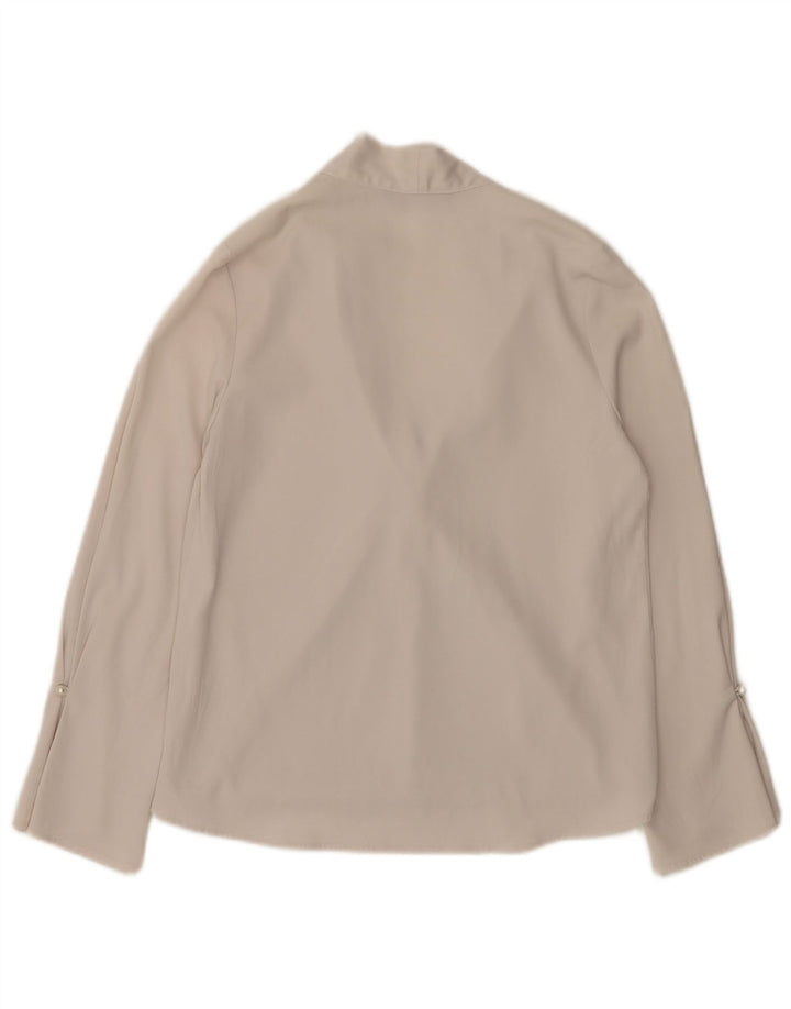 Damska bluzka oversize z długim rękawem Zara UK 6 XS biała