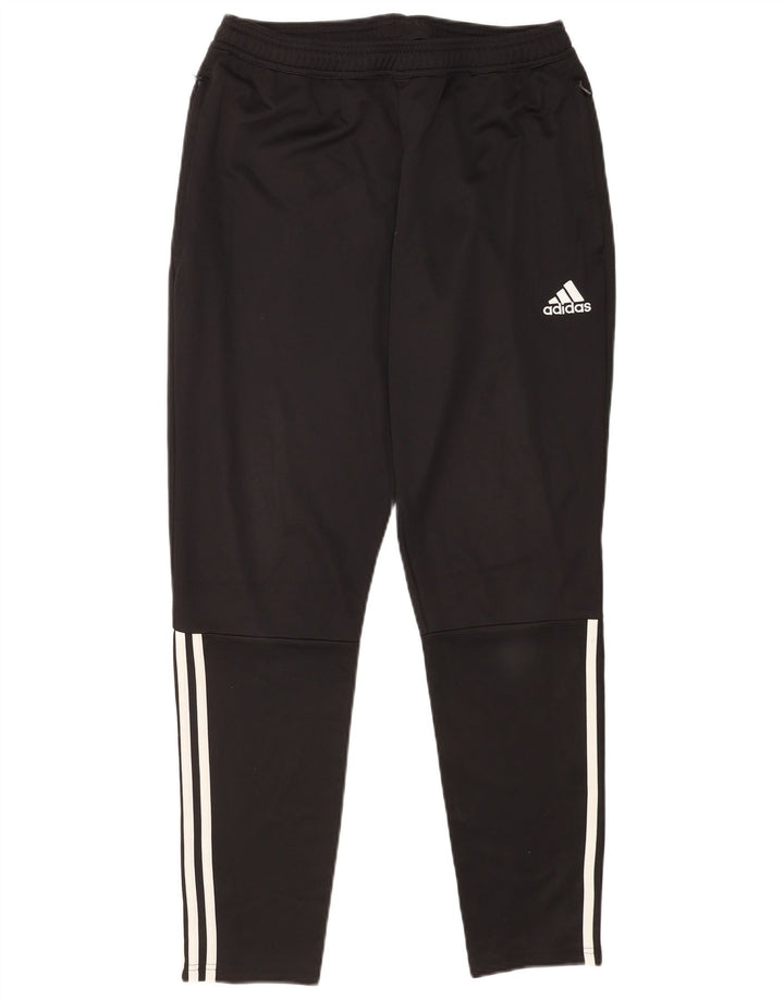 Męskie spodnie dresowe Adidas, duże, czarne, poliestrowe
