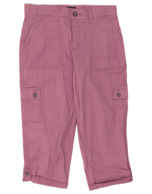 Damskie spodnie cargo Lee Capri o swobodnym kroju US 8 Medium W32 L21 Różowa bawełna
