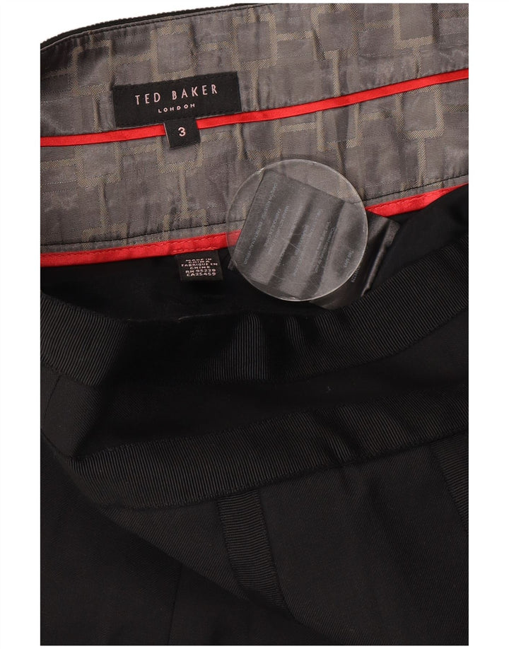 Spódnica mini bąbelkowa Ted Baker, rozmiar 3, średnia W32, czarna wełna