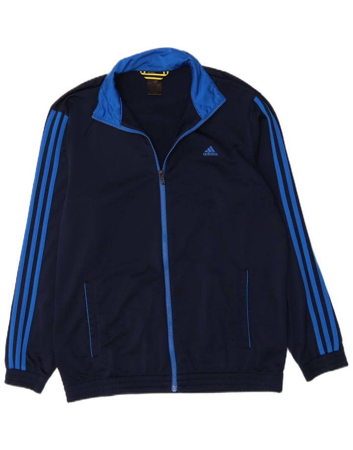 Męska kurtka dresowa ADIDAS UK 44/46 XL granatowa, poliestrowa