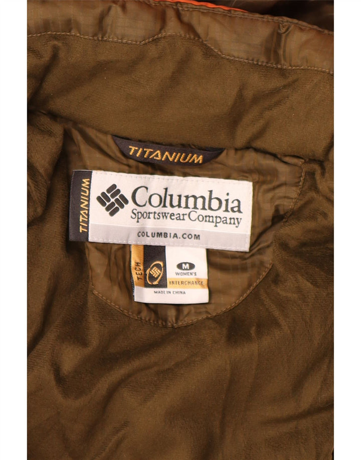 Damska kurtka narciarska z kapturem Columbia Titanium UK 14, średni pomarańczowy kolor