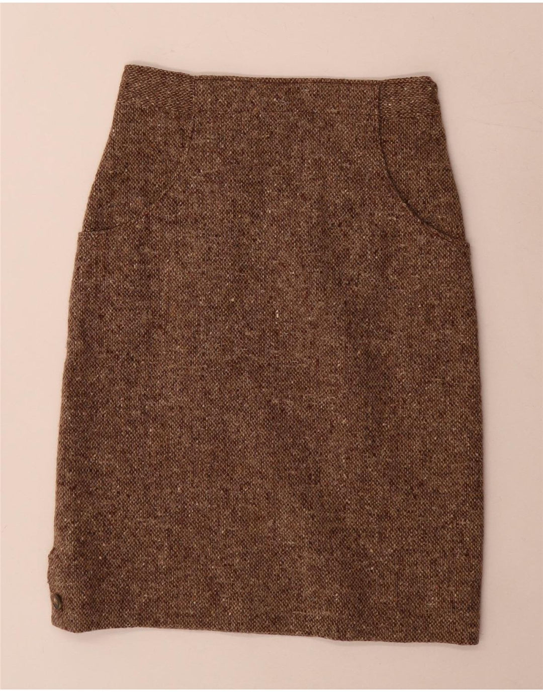 Vintage damski 2-częściowy zestaw spódnic, średni W24, brązowy nakrapiany
