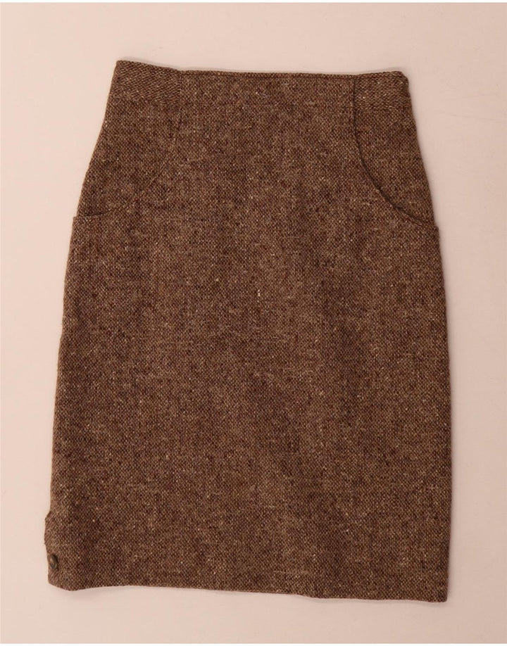 Vintage damski 2-częściowy zestaw spódnic, średni W24, brązowy nakrapiany