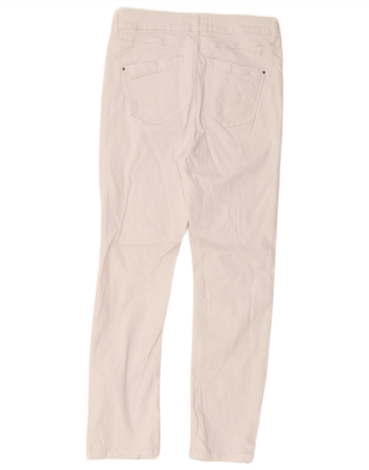 Marks & Spencer Damskie jeansy slim UK 12 Medium W30 L27 Biała bawełna
