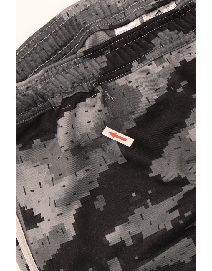 Męskie spodnie dresowe ADIDAS XL, szary kamuflaż, poliester