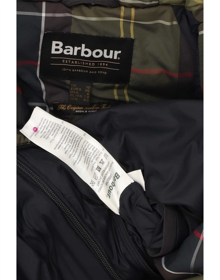 Damska kurtka parka z kapturem i oversize Barbour UK 10, mała, szara, bawełniana