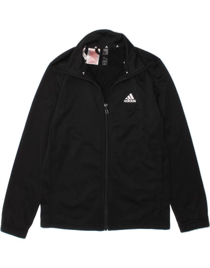 ADIDAS Boys Aeroready Graphic Tracksuit Top Jacket 7-8 Years Black Vintage Adidas and Second-Hand Adidas from Messina Hembry 