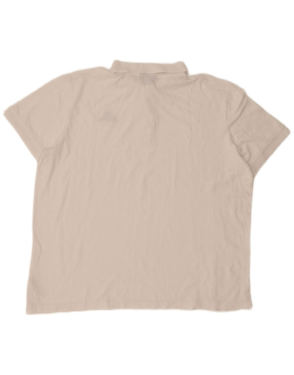 Męska koszulka polo Kappa 2XL Biała bawełna