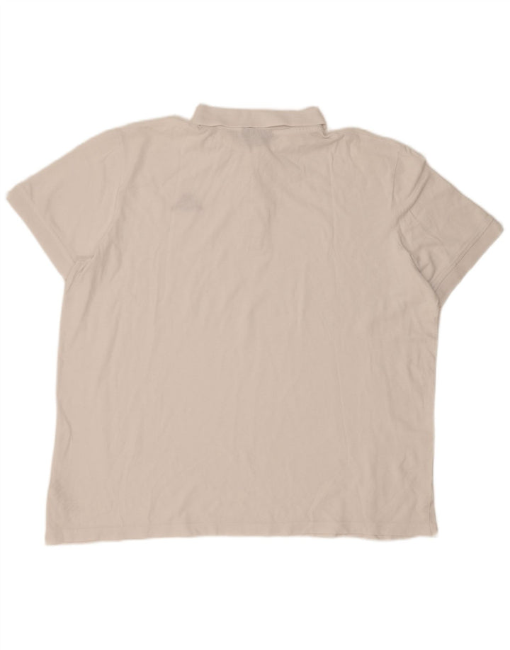 Męska koszulka polo Kappa 2XL Biała bawełna