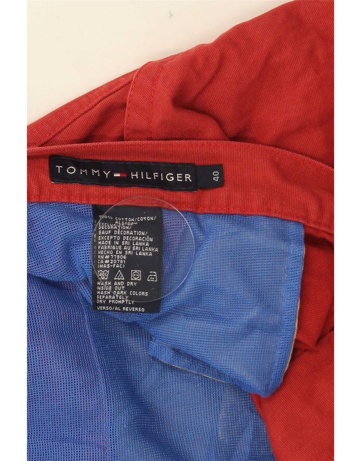 Męskie spodenki cargo Tommy Hilfiger W40 XL, czerwone, bawełniane