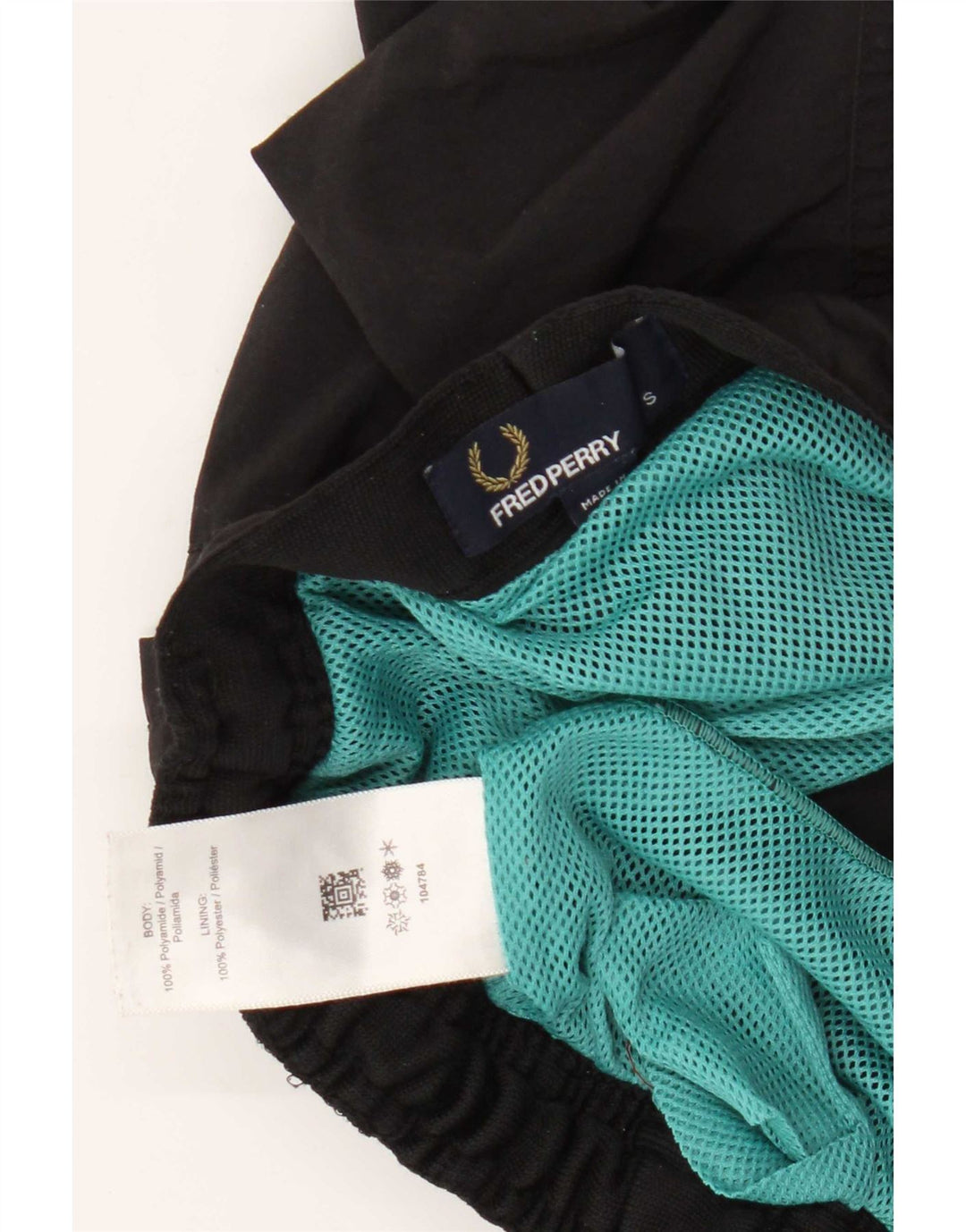 Męskie spodenki kąpielowe Fred Perry, małe, czarne, poliamidowe