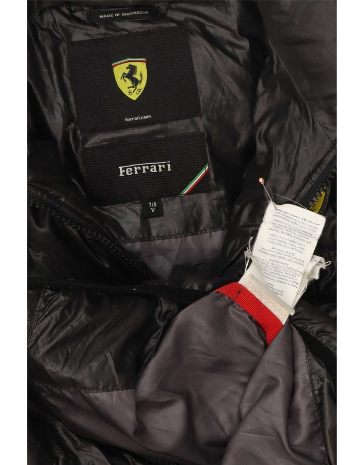 Wyściełana kurtka chłopięca Ferrari 7-8 lat, czarna, nylonowa