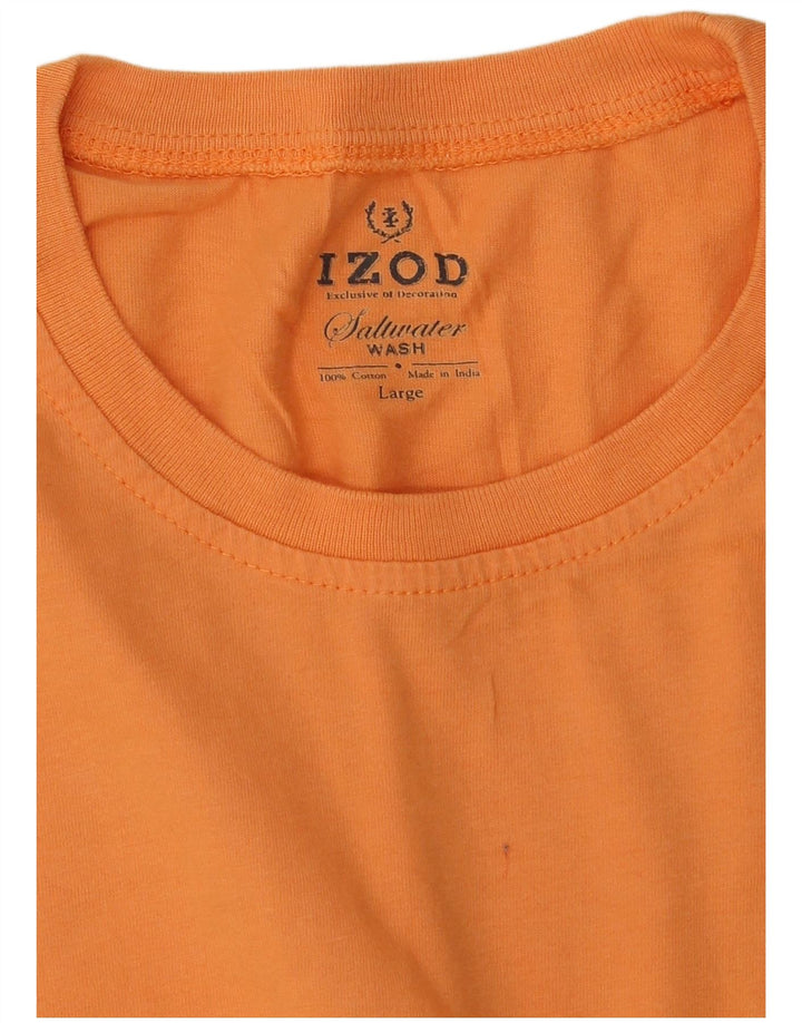 T-shirt męski Izod, duży, pomarańczowy, bawełniany