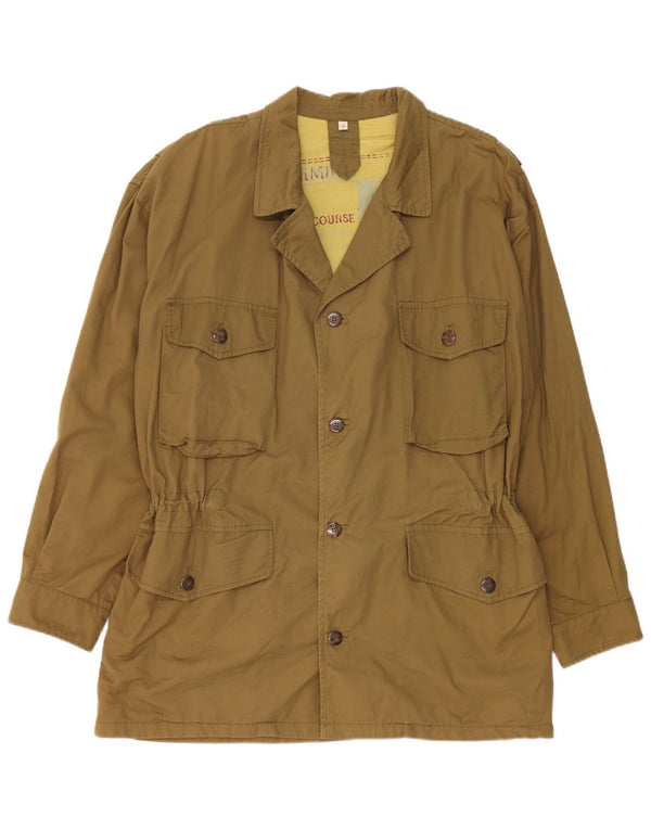 Męska kurtka użytkowa Vintage UK 40, duża, bawełniana khaki
