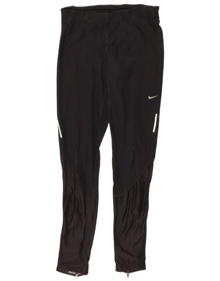 Damskie legginsy Nike Dri Fit UK 12, średni czarny poliester