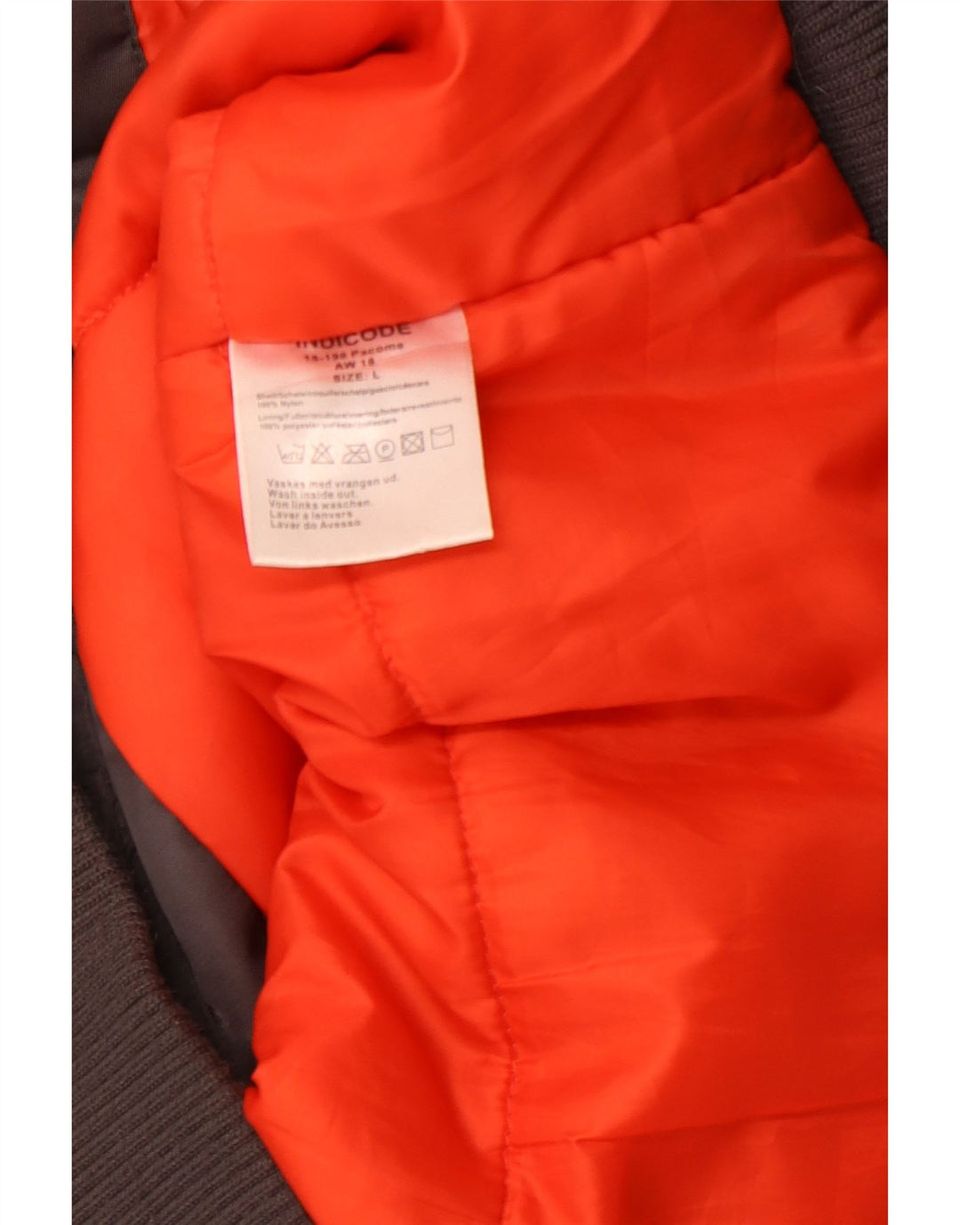 Męska kurtka bomberka z kapturem INDIGO UK 40, duża, szara, nylonowa