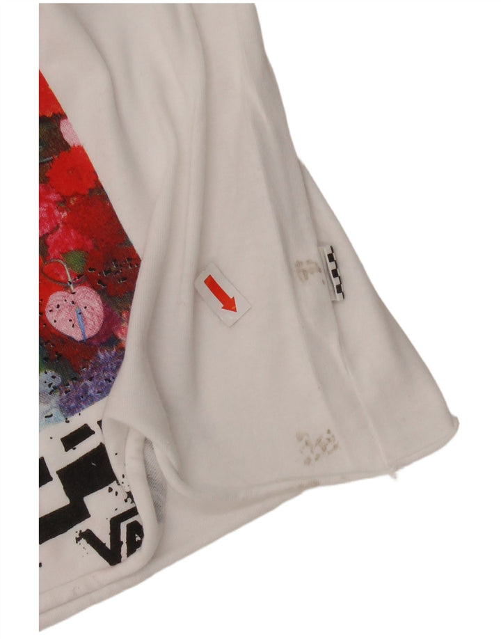 Damski top VANS Crop Graphic z długim rękawem, UK 6 XS, biały