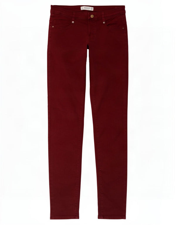 Zara Womens Trafaluc Skinny Jeans EU 38 Small W28 L30 Maroon Cotton