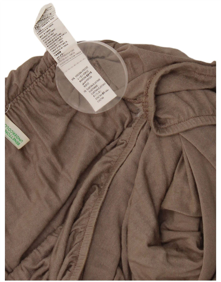 Damski top Benetton z odkrytymi ramionami, UK 12, średnioszara wiskoza