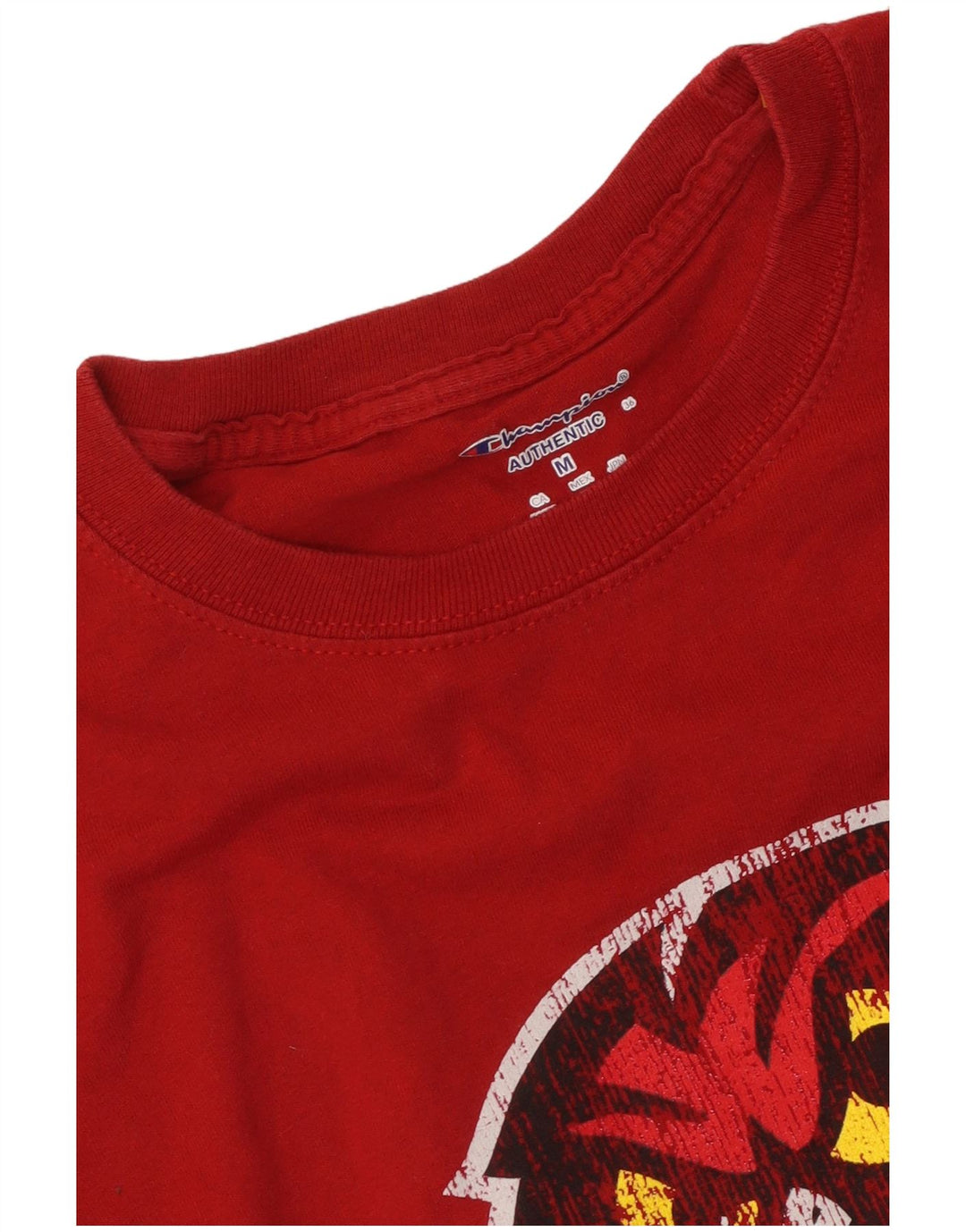 Męski T-shirt Champion z grafiką, średni czerwony