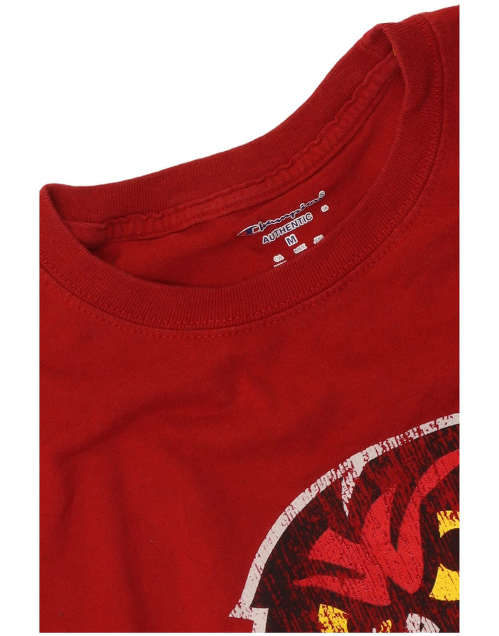 Męski T-shirt Champion z grafiką, średni czerwony