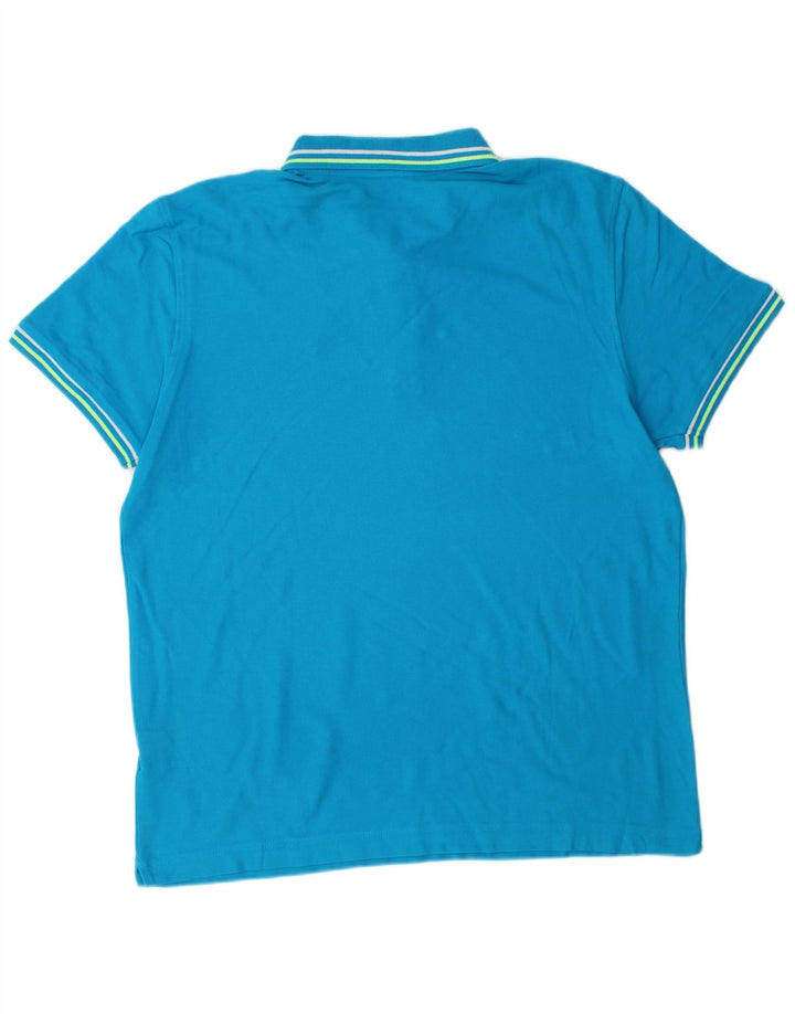 LOTTO Mens Polo Shirt Large Blue Cotton