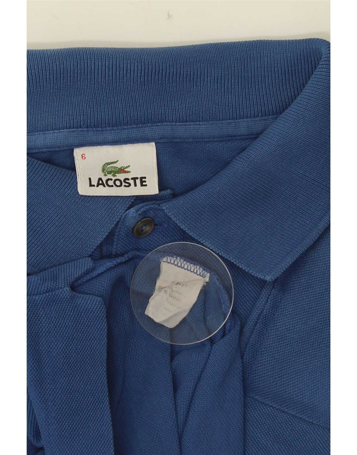 Męska koszulka polo Lacoste, rozmiar 6, XL, niebieska, bawełniana