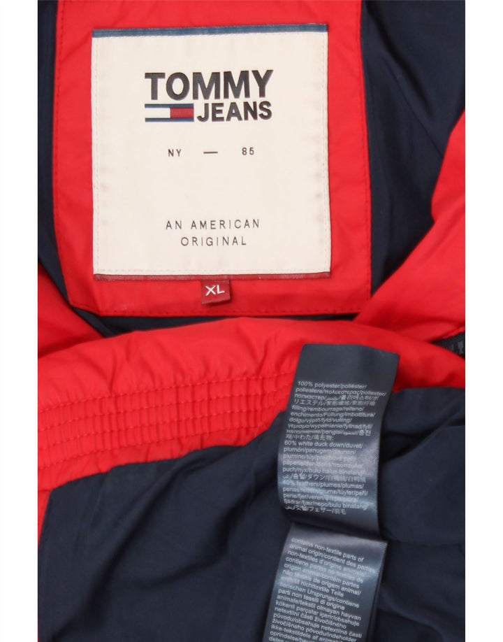 Męska ocieplana kurtka Tommy Hilfiger UK 42 XL, czerwony poliester